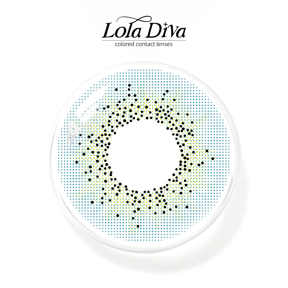 2pcs LolaDiva Sea-salt Speckle Blue | 1-Year Contact Lenses