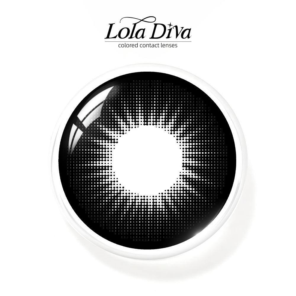 2pcs LolaDiva Monolith Beam Black | 1-Year Contact Lenses