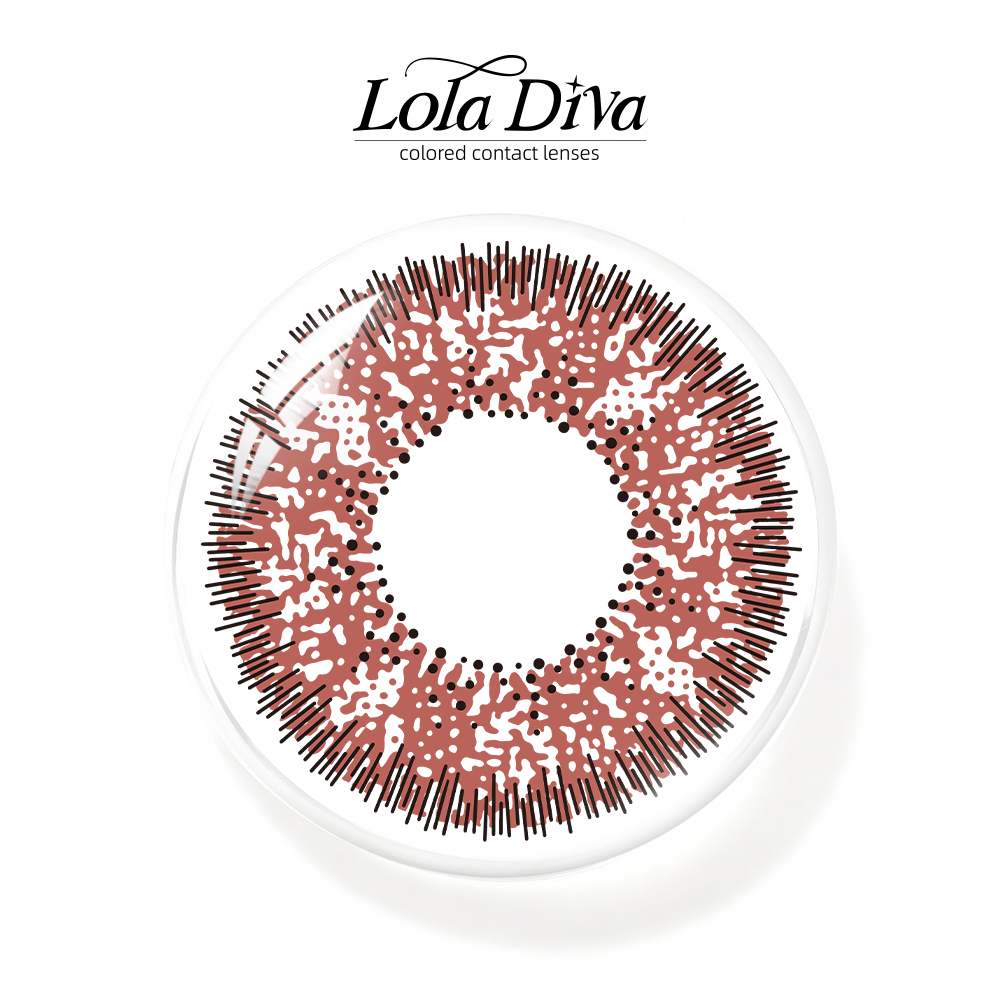 2pcs LolaDiva Rose Quartz  Red | 1-Year Contact Lenses