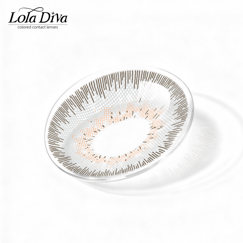 2pcs LolaDiva Smoke Halo Grey | 1-Year Contact Lenses