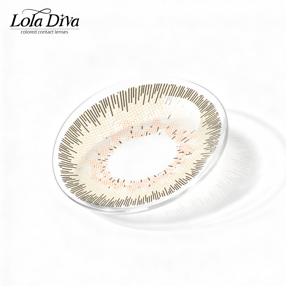 2pcs LolaDiva Amber Halo Brown | 1-Year Contact Lenses