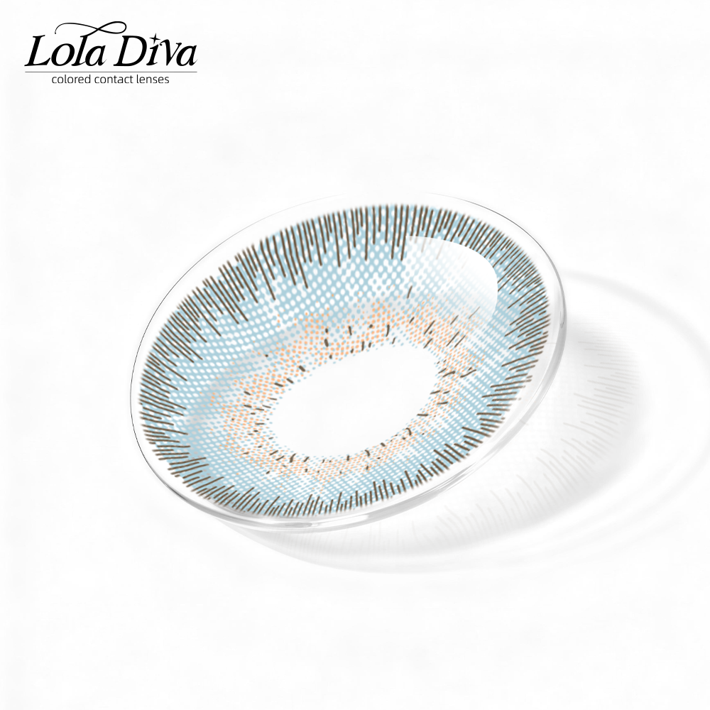 2pcs LolaDiva Lucent Ripple Blue | 1-Year Contact Lenses
