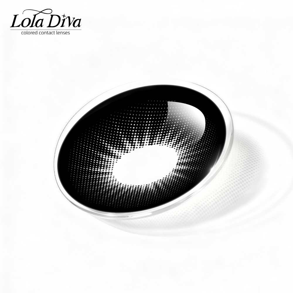 2pcs LolaDiva Monolith Beam Black | 1-Year Contact Lenses