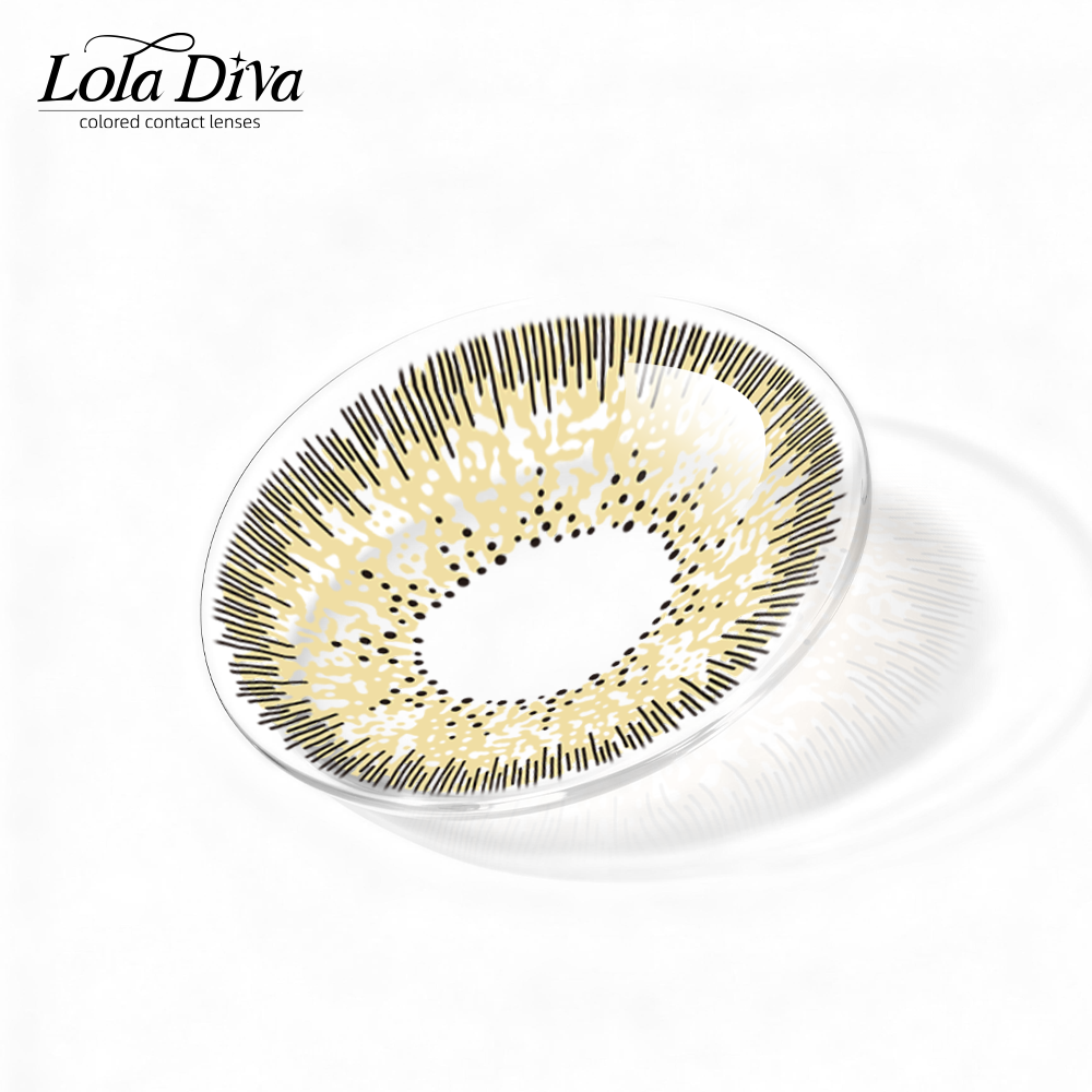 2pcs LolaDiva Sunrise Quartz Yellow | 1-Year Contact Lenses