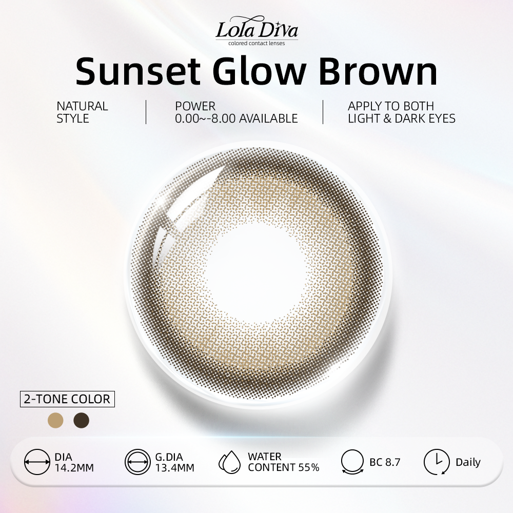 2pcs LolaDiva Sunset Glow Brown | 1-Day Contact Lenses