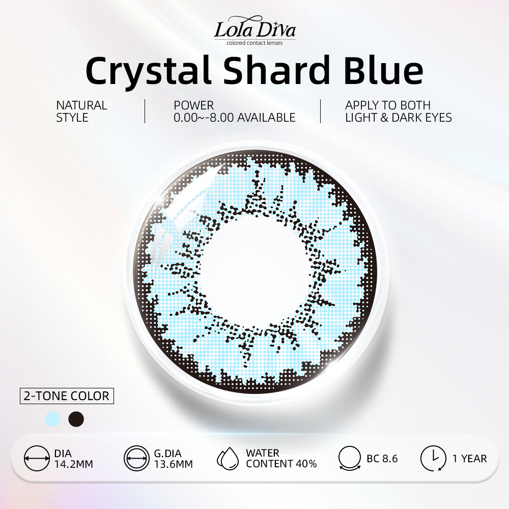 2pcs LolaDiva Crystal Shard Blue | 1-Year Contact Lenses