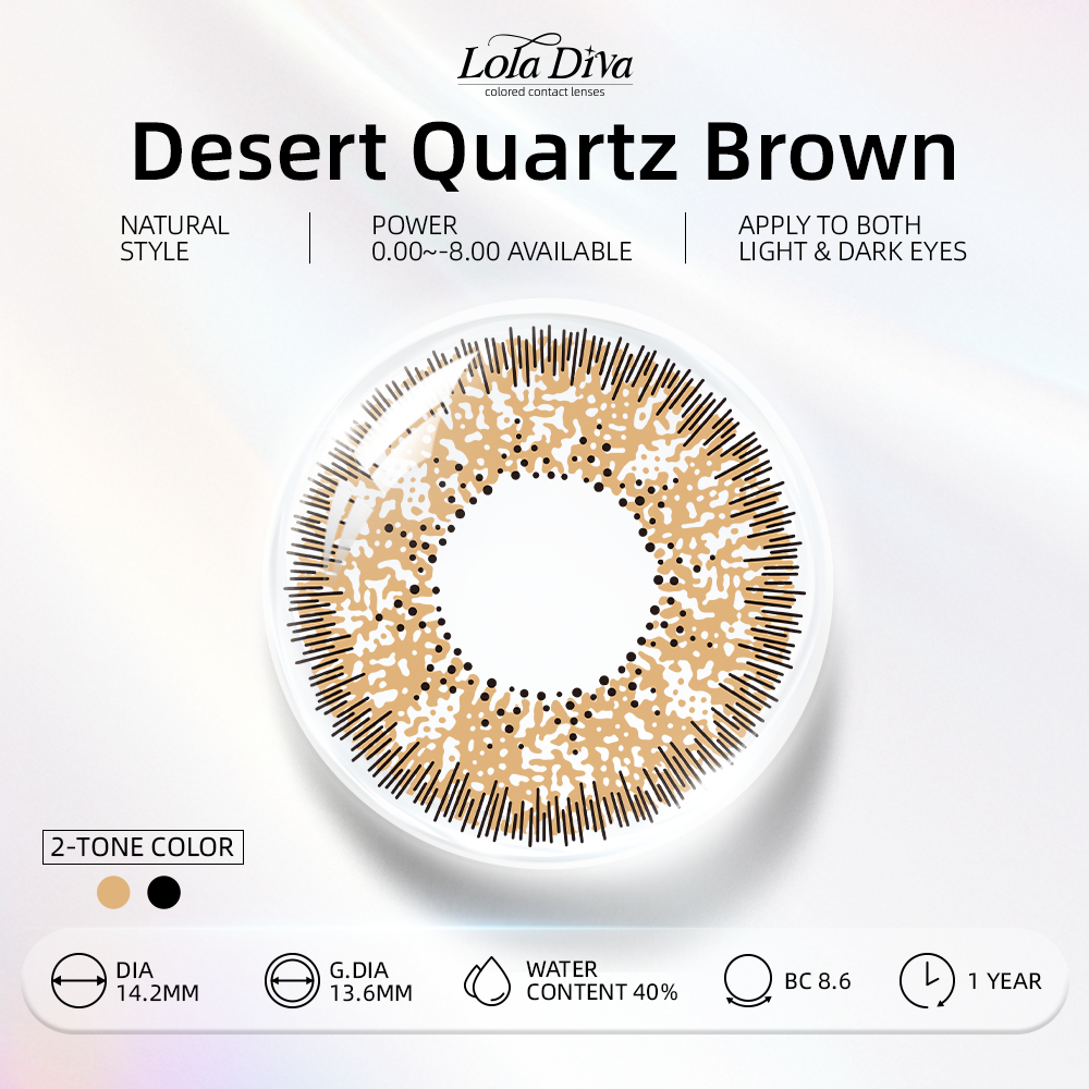 2pcs LolaDiva Desert Quartz Brown | 1-Year Contact Lenses