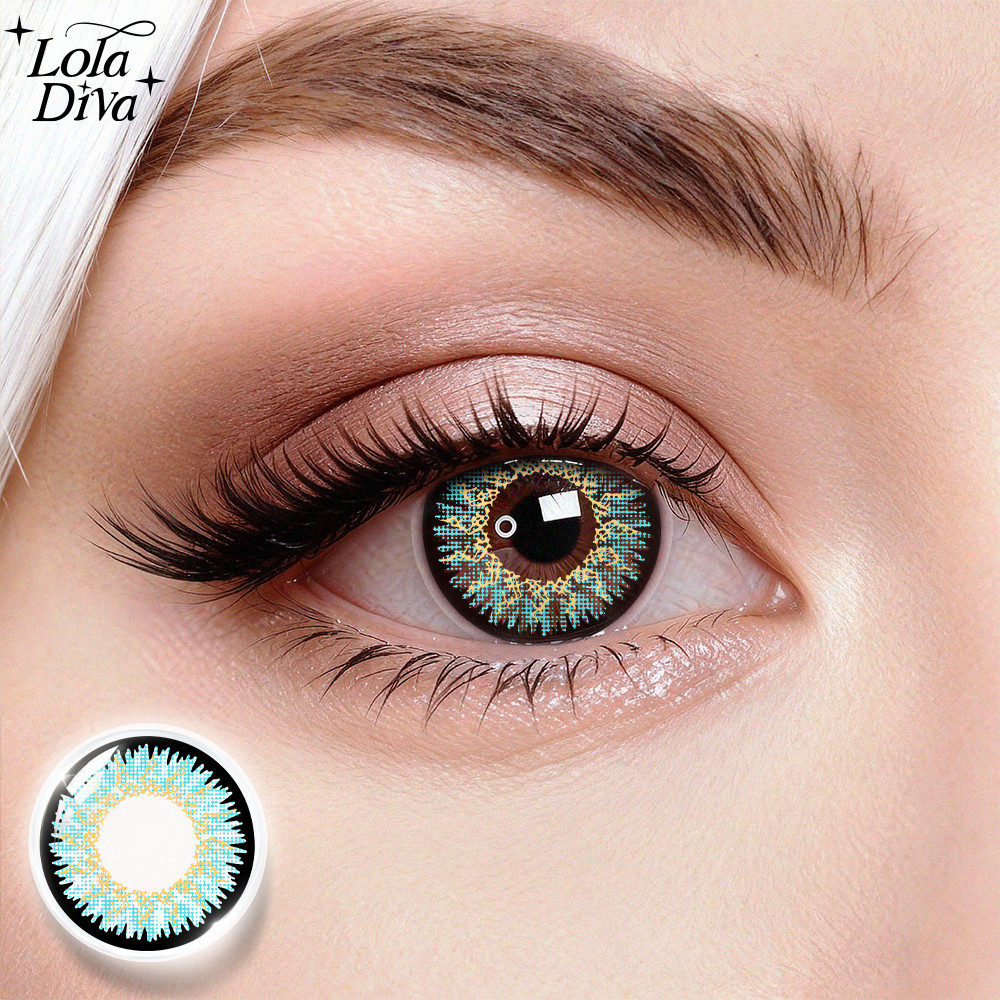 A pair of LolaDiva Starry Sky Blue | 1-Year Contact Lenses