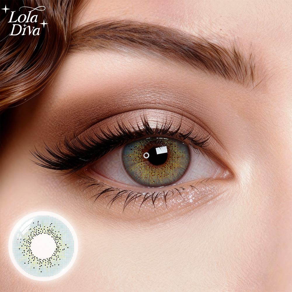 2pcs LolaDiva Sea-salt Speckle Blue | 1-Year Contact Lenses