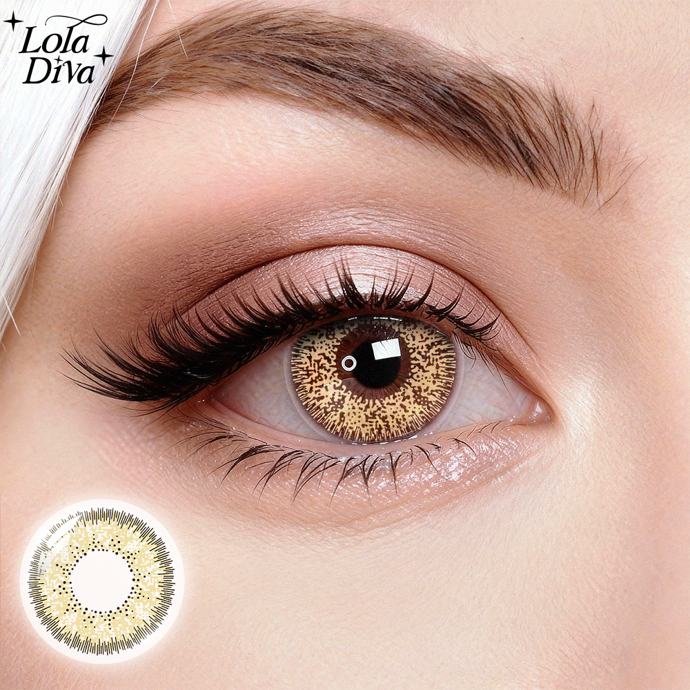 2pcs LolaDiva Sunrise Quartz Yellow | 1-Year Contact Lenses