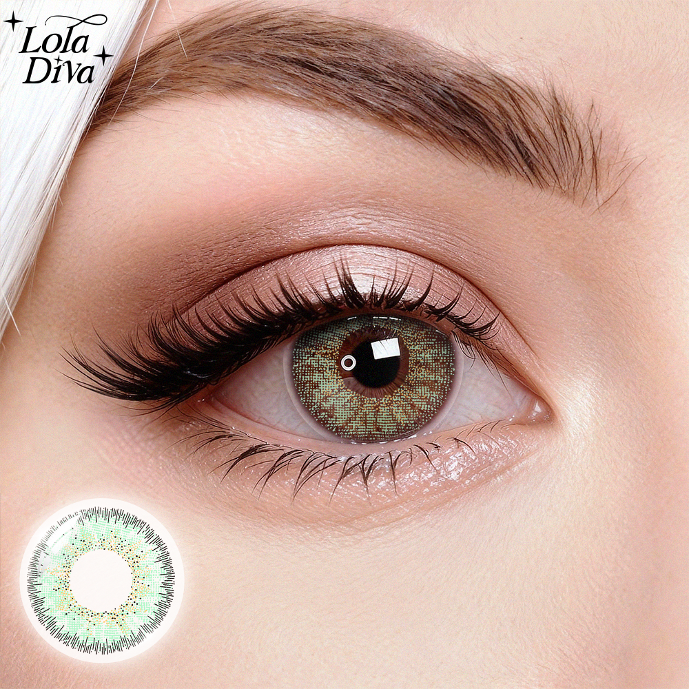 2pcs LolaDiva Lunar Moss Green | 1-Year Contact Lenses