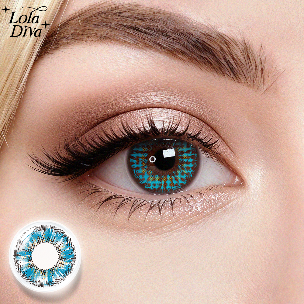 2pcs LolaDiva Crystal Tide  Blue | 1-Year Contact Lenses
