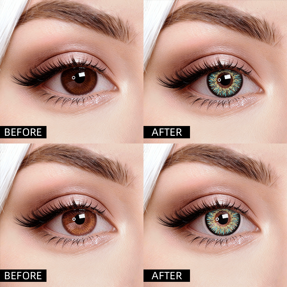 A pair of LolaDiva Starry Sky Blue | 1-Year Contact Lenses