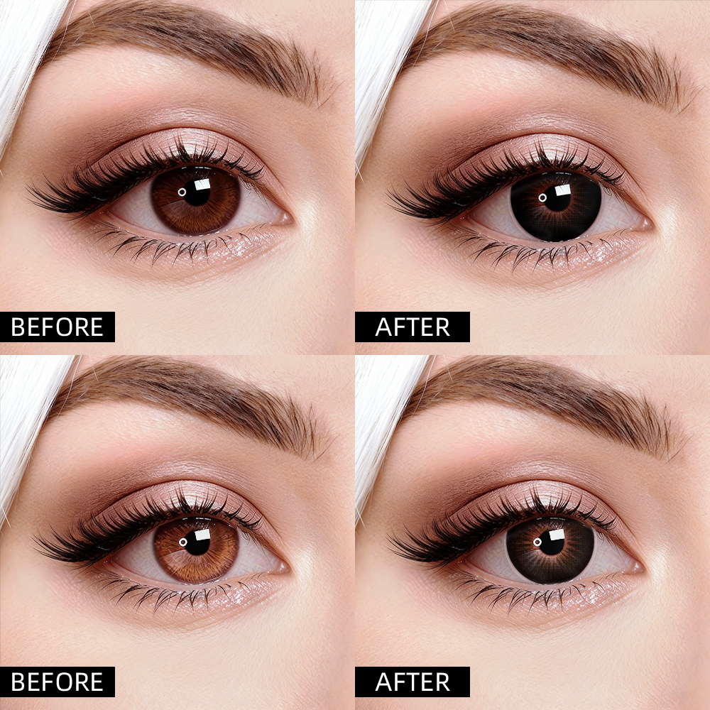 2pcs LolaDiva Monolith Beam Black | 1-Year Contact Lenses