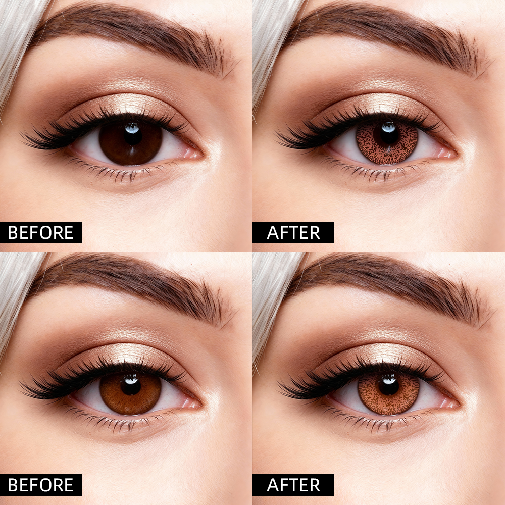 2pcs LolaDiva Rose Quartz  Red | 1-Year Contact Lenses