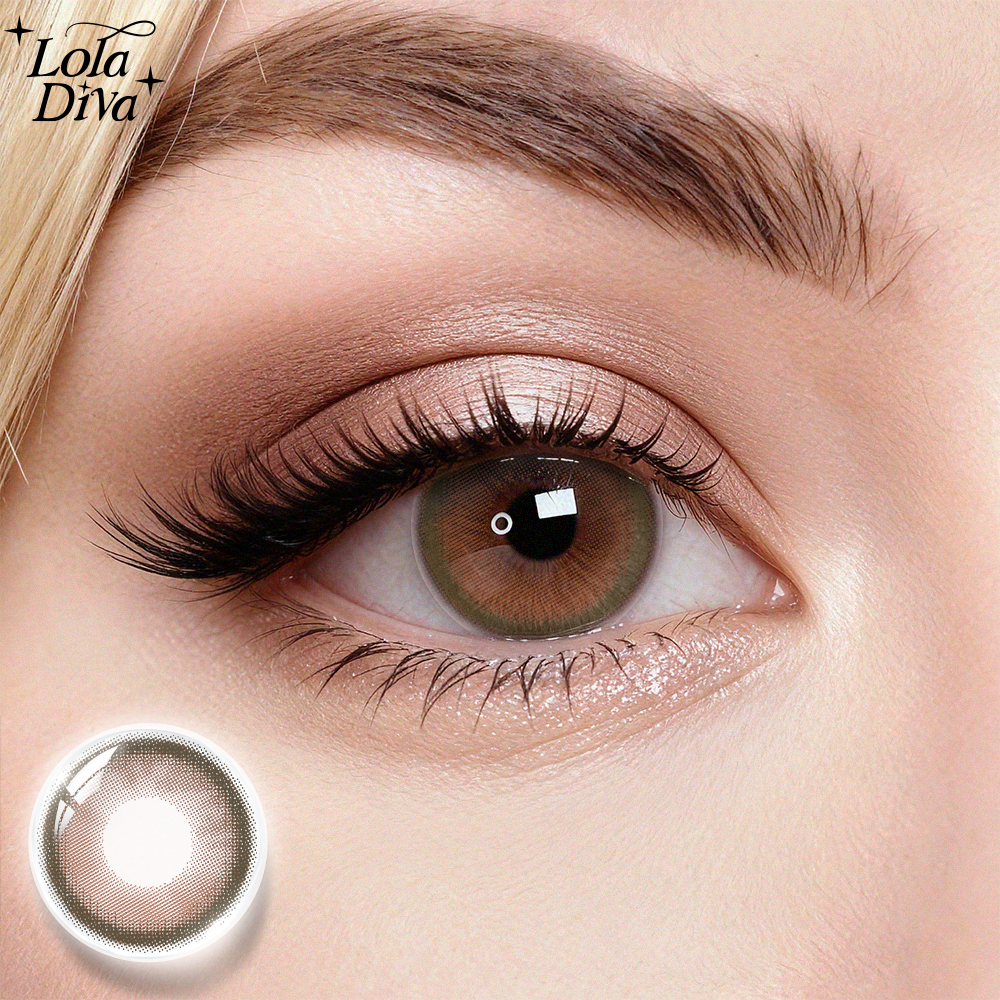 2pcs LolaDiva Coconut Grain Brown | 1-Day Contact Lenses 14.5mm