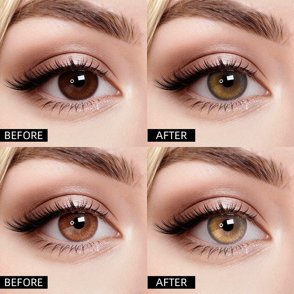 2pcs LolaDiva Hazel Glaze Brown | 1-Day Contact Lenses