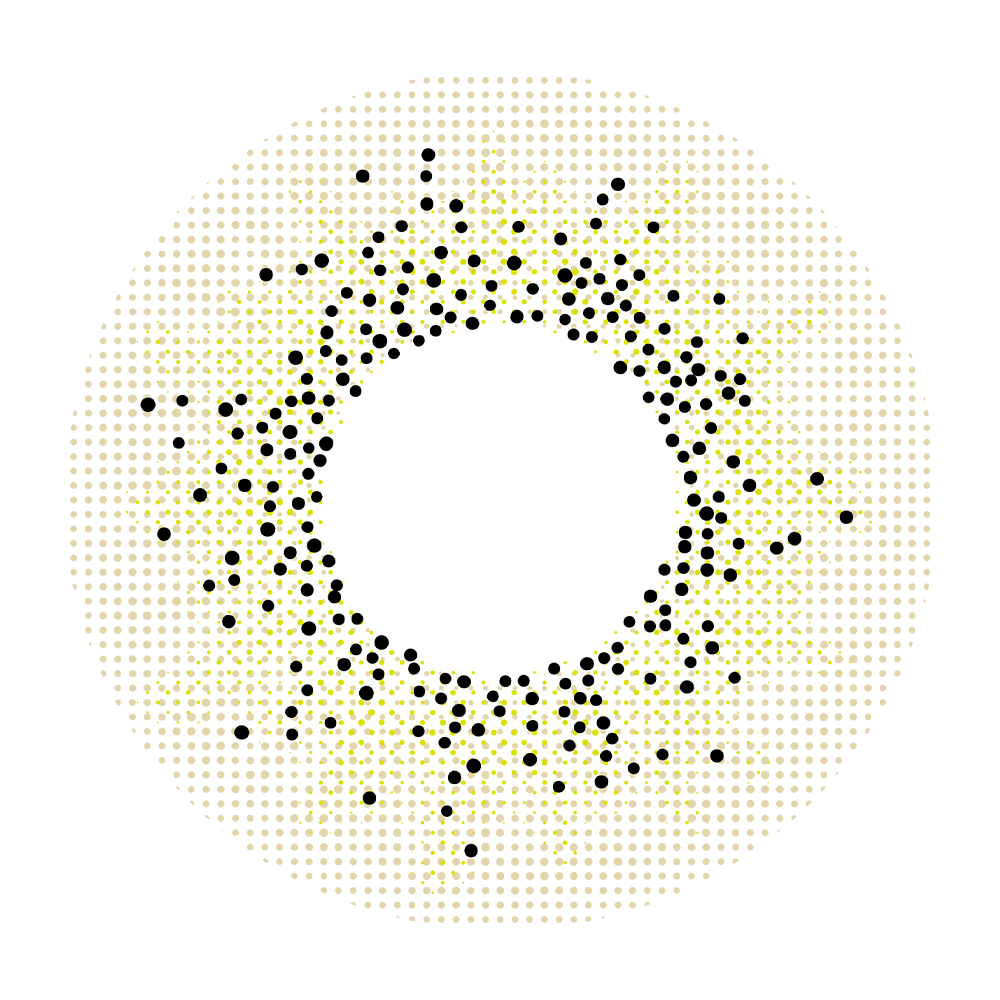 2pcs LolaDiva Cream Speckle Yellow | 1-Year Contact Lenses