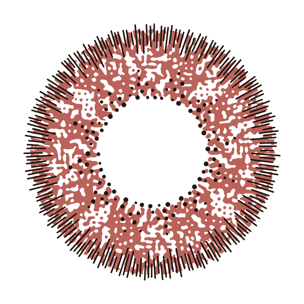 2pcs LolaDiva Rose Quartz  Red | 1-Year Contact Lenses