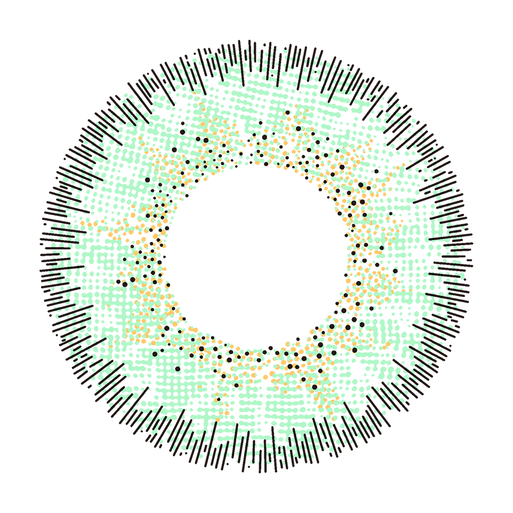 2pcs LolaDiva Lunar Moss Green | 1-Year Contact Lenses