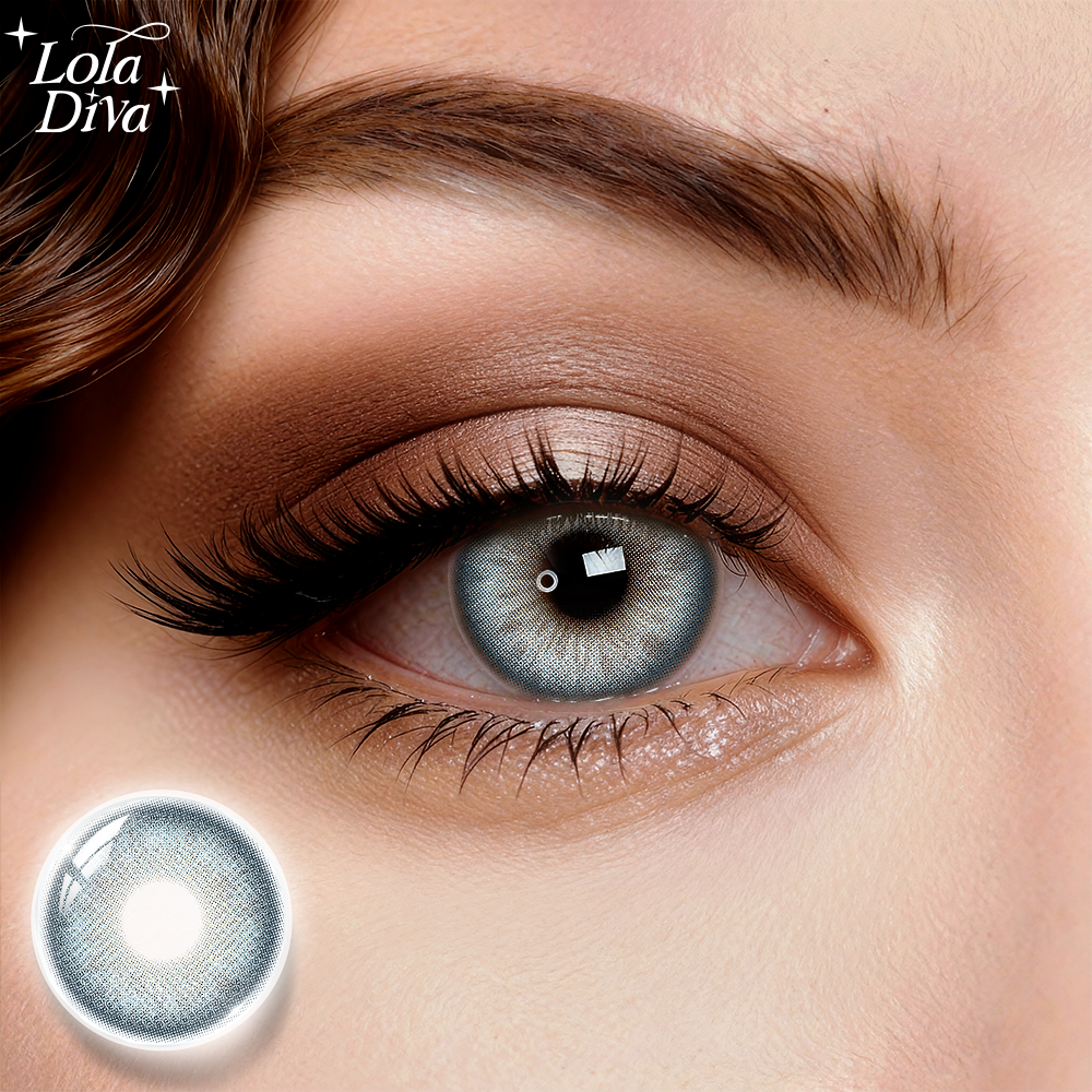 2pcs LolaDiva Nebula Gray | 1-Year Contact Lenses