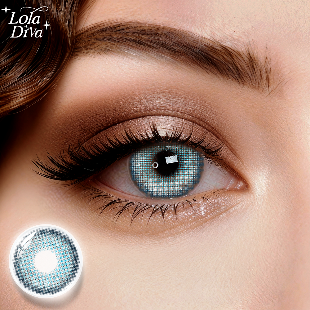 2pcs LolaDiva Misty Lake ​Blue | 1-Year Contact Lenses