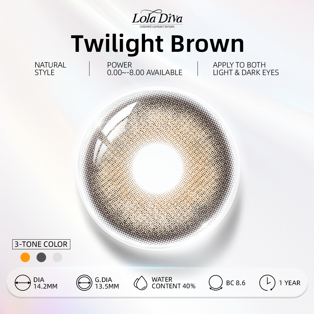 2pcs LolaDiva Twilight Brown | 1-Year Contact Lenses