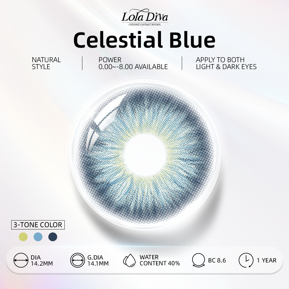 2pcs LolaDiva Celestial Blue | 1-Year Contact Lenses