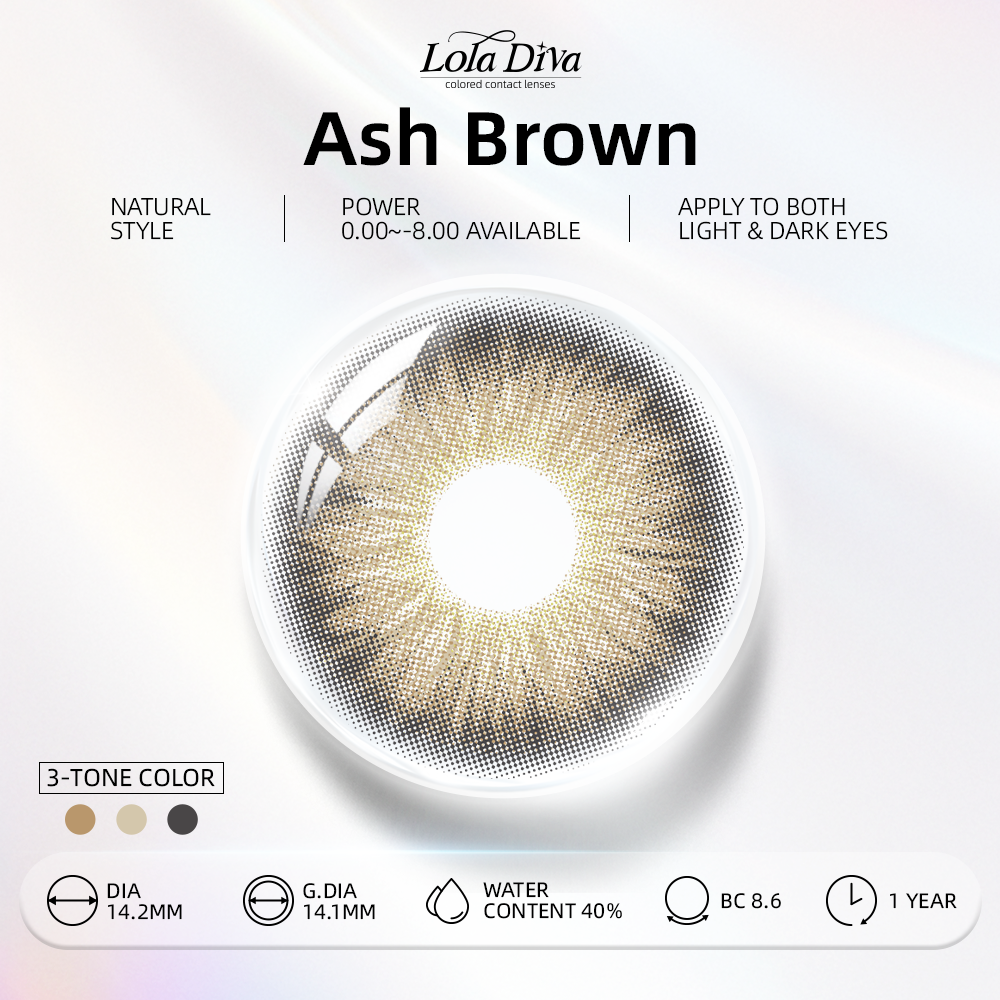 2pcs LolaDiva Ash Brown  | 1-Year Contact Lenses