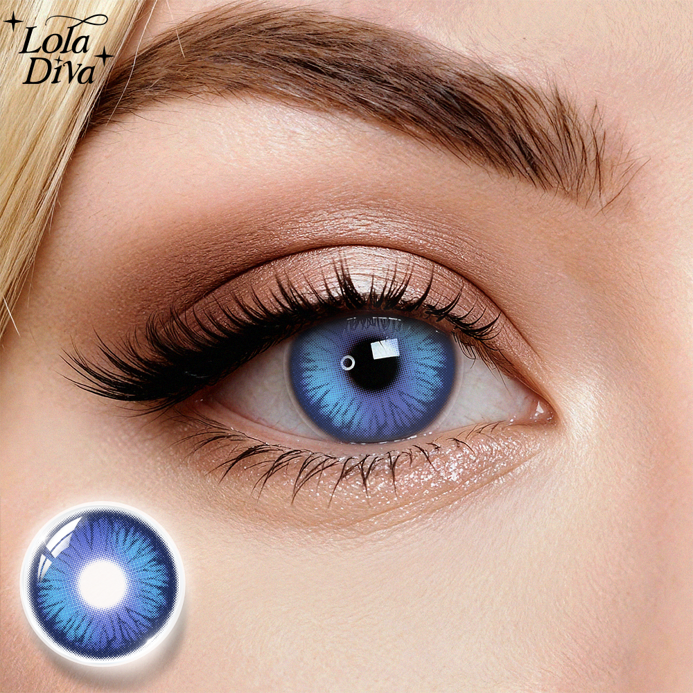 2pcs LolaDiva Stellar Punk Blue | 1-Year Contact Lenses