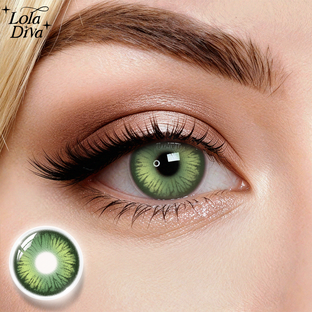 2pcs LolaDiva Punk Nova Green  | 1-Year Contact Lenses