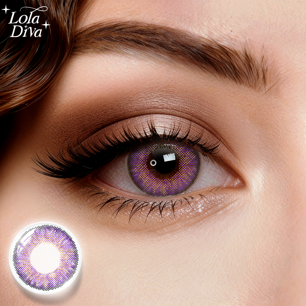 2pcs LolaDiva Twilight Iris Purple | 1-Year Contact Lenses