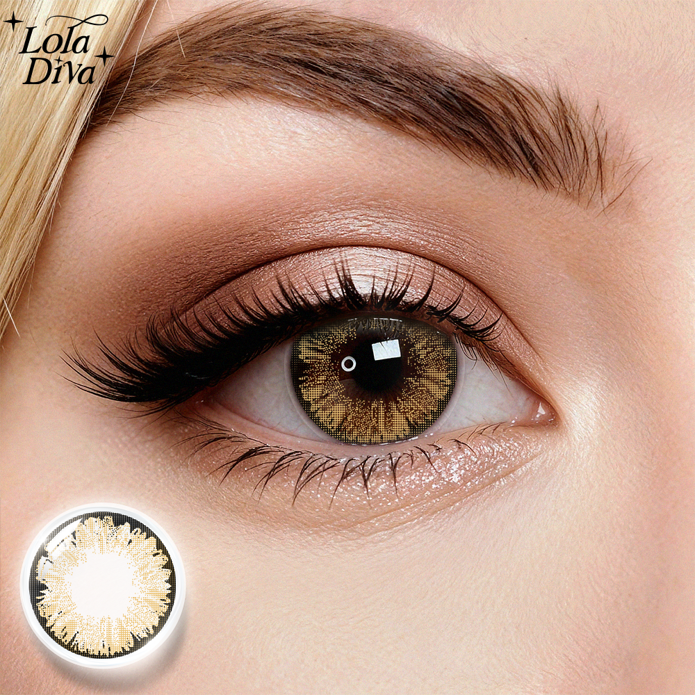 2pcs LolaDiva Helios'Tear Hazel | 1-Year Contact Lenses