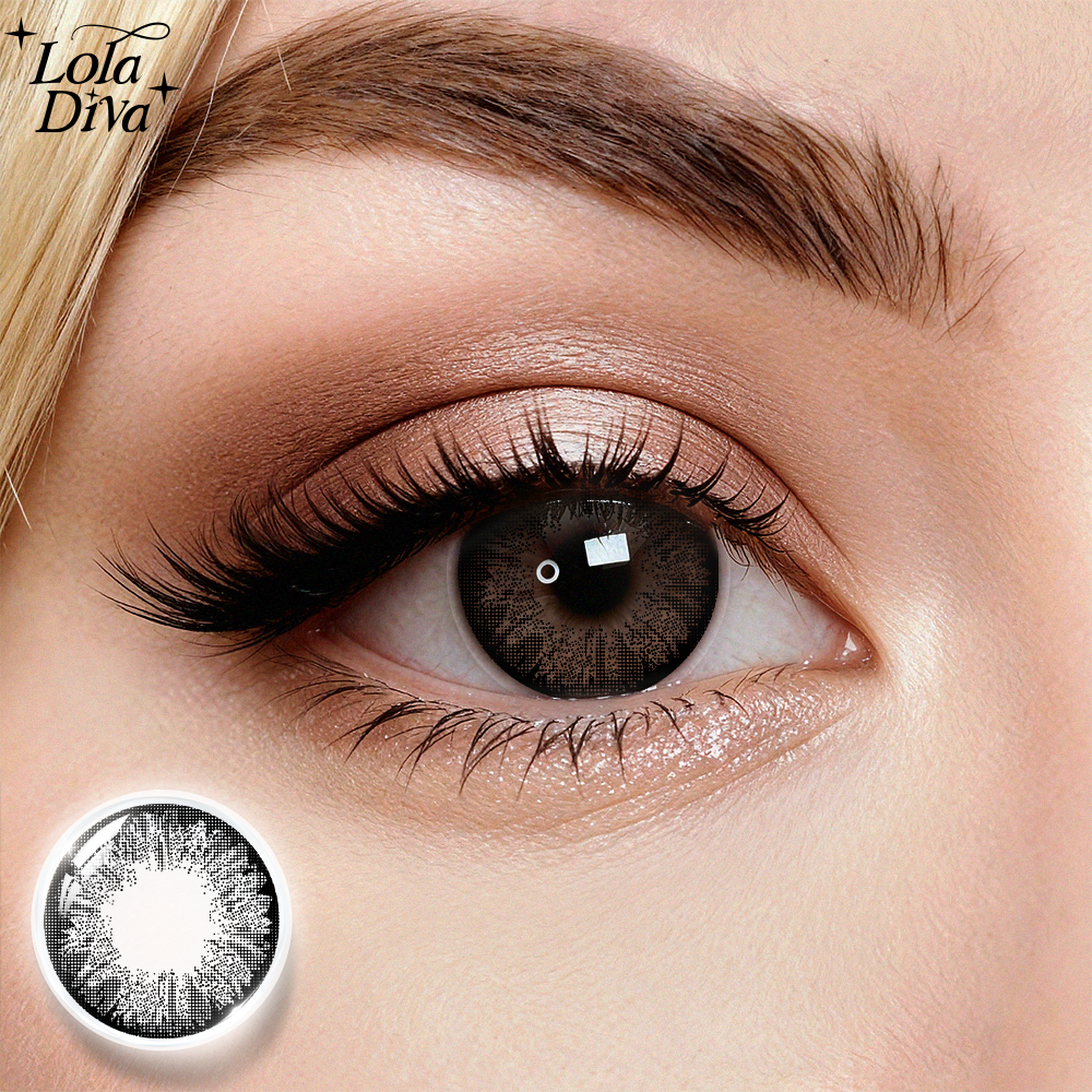 2pcs LolaDiva Hades' Gaze​ Black | 1-Year Contact Lenses