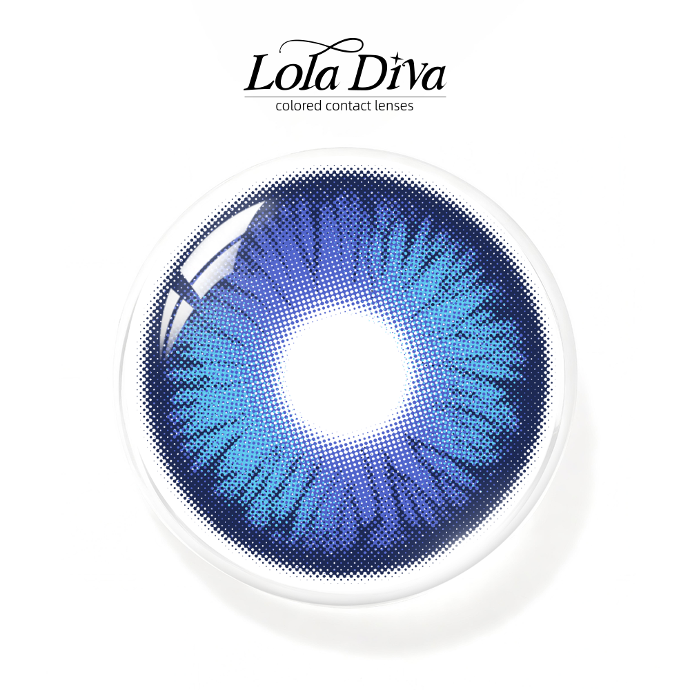 2pcs LolaDiva Stellar Punk Blue | 1-Year Contact Lenses