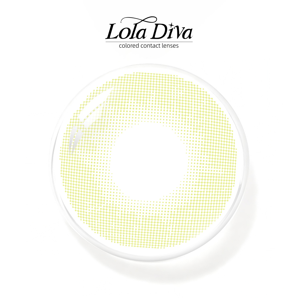 2pcs LolaDiva Polar Lights Yellow-Green | 1-Year Contact Lenses