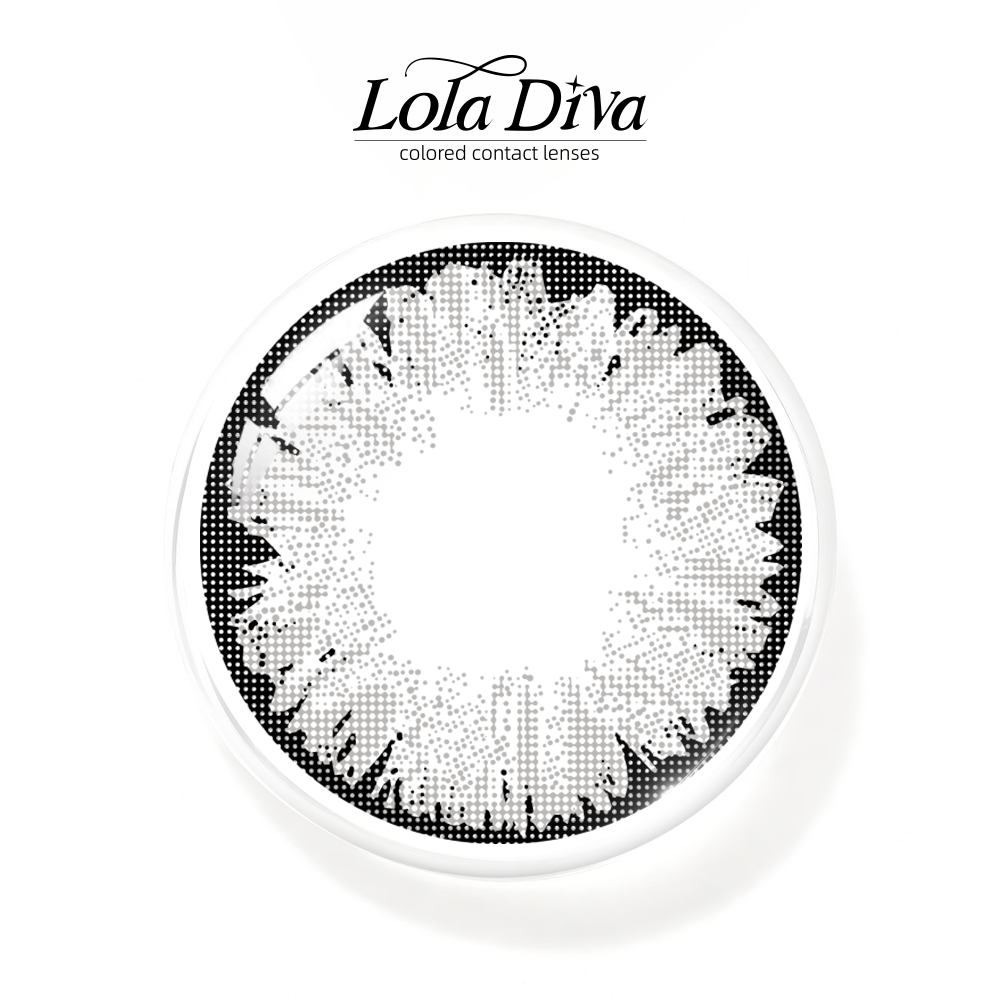 2pcs LolaDiva Zephyr's Veil Gray | 1-Year Contact Lenses