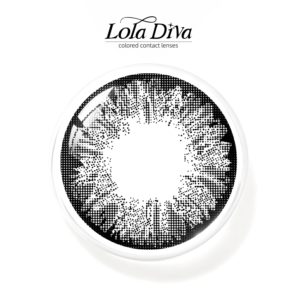 2pcs LolaDiva Hades' Gaze​ Black | 1-Year Contact Lenses