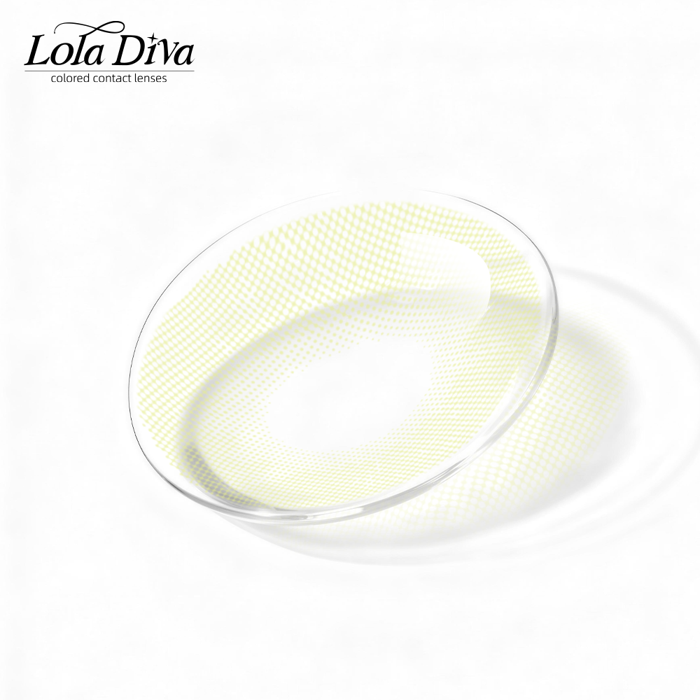 2pcs LolaDiva Polar Lights Yellow-Green | 1-Year Contact Lenses