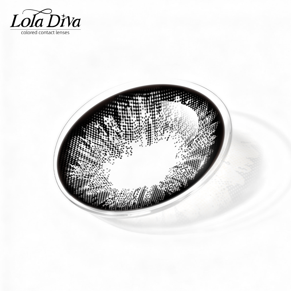 2pcs LolaDiva Hades' Gaze​ Black | 1-Year Contact Lenses