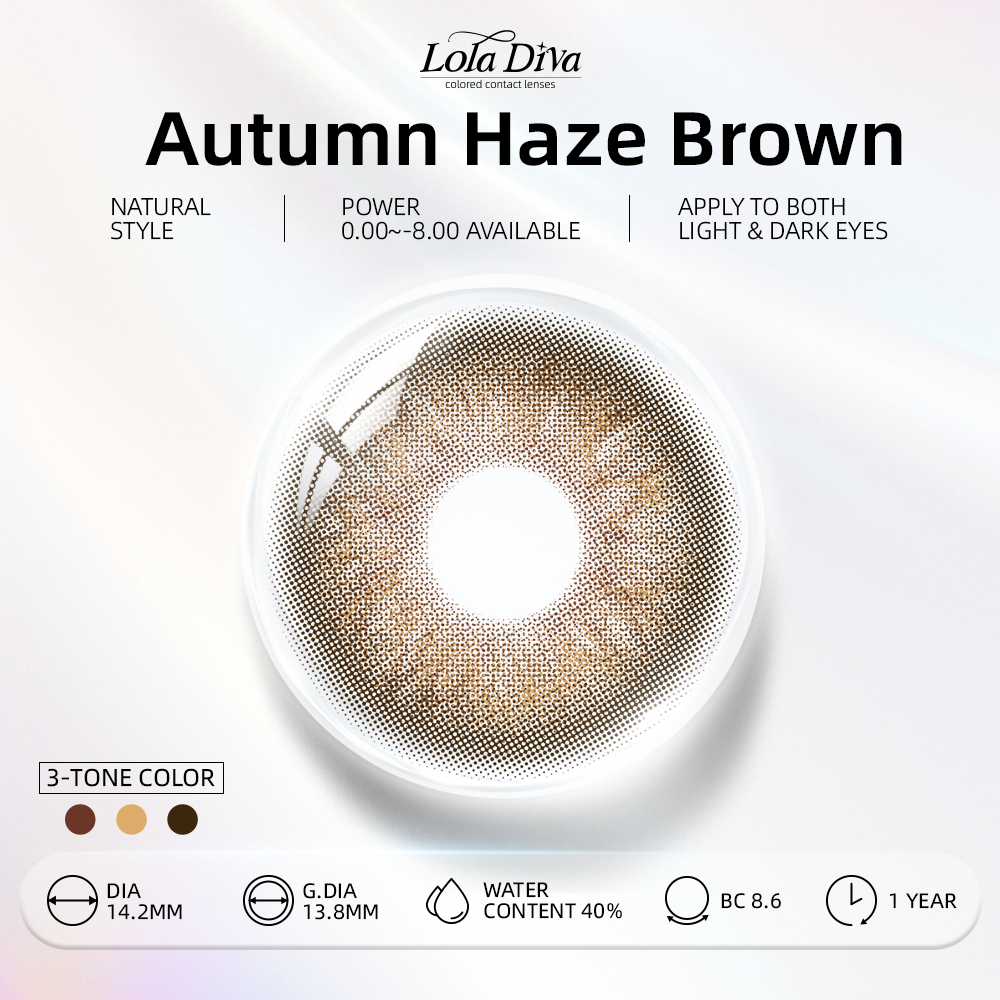 2pcs LolaDiva Autumn Haze Brown  | 1-Year Contact Lenses