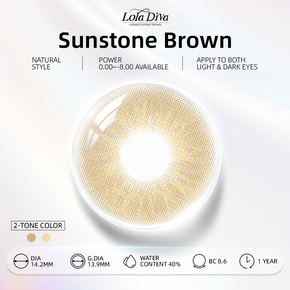 2pcs LolaDiva Sunstone Brown | 1-Year Contact Lenses