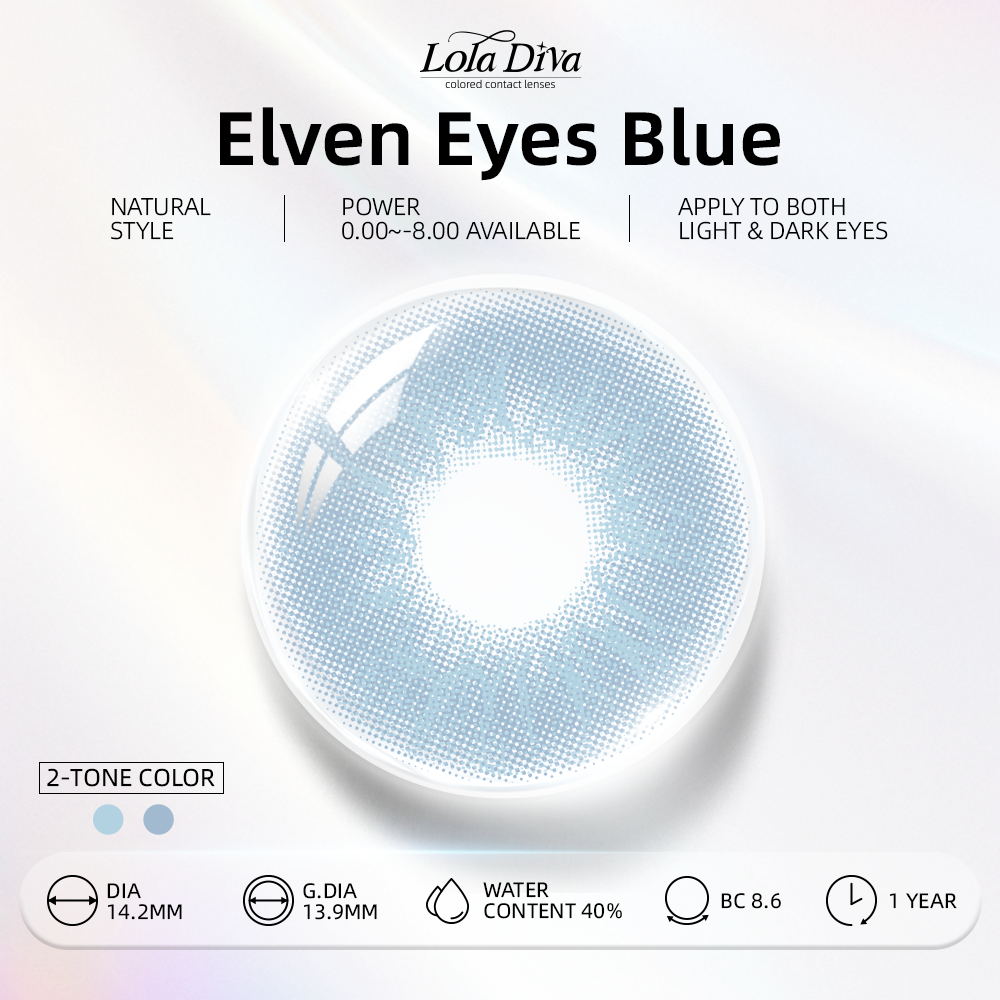 2pcs LolaDiva Elven Eyes Blue  | 1-Year Contact Lenses