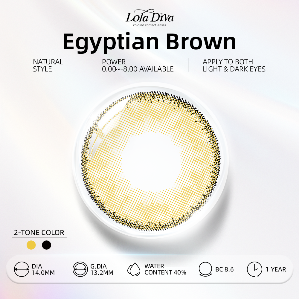 2pcs LolaDiva Egyptian Brown | 1-Year Contact Lenses