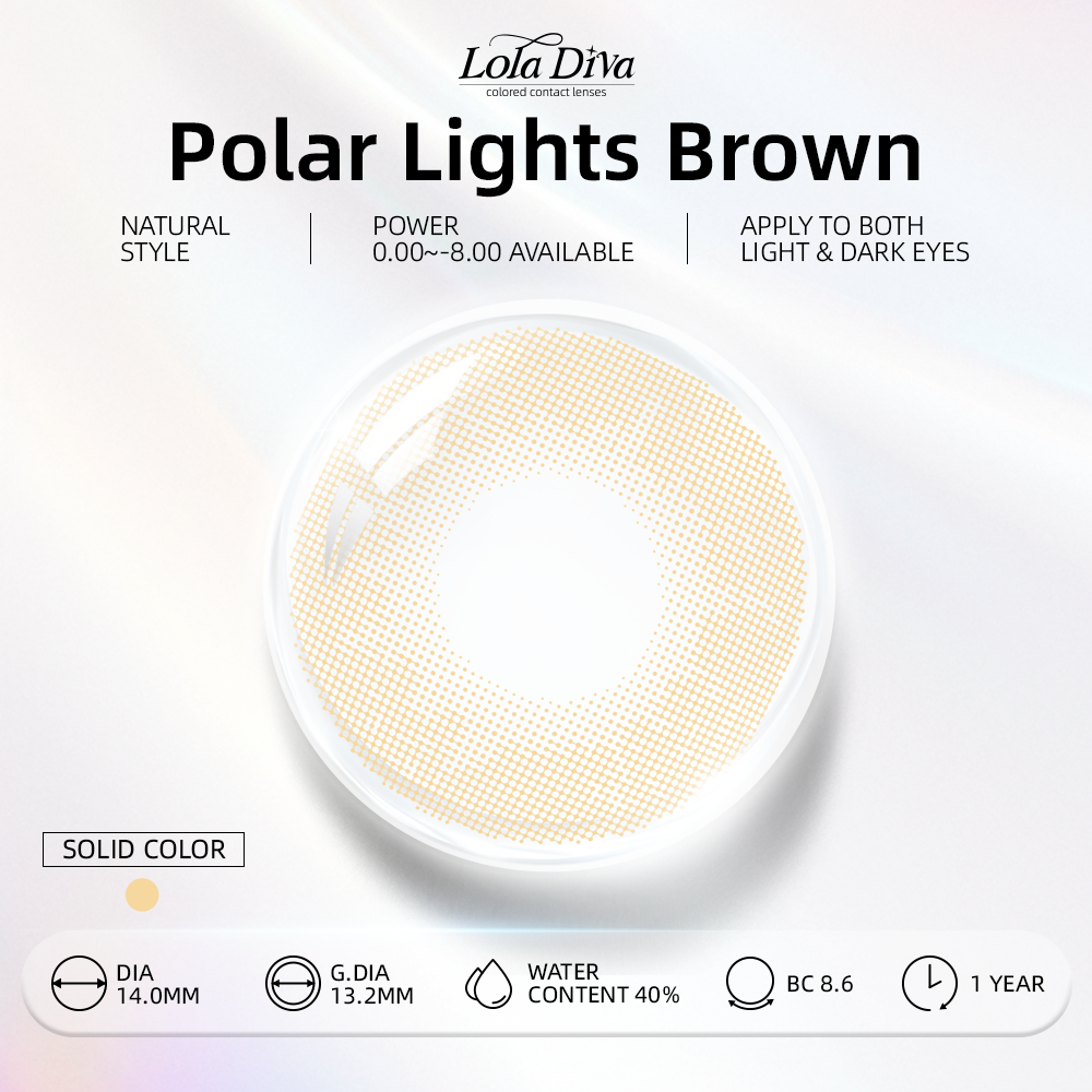 2pcs LolaDiva Polar Lights Brown | 1-Year Contact Lenses