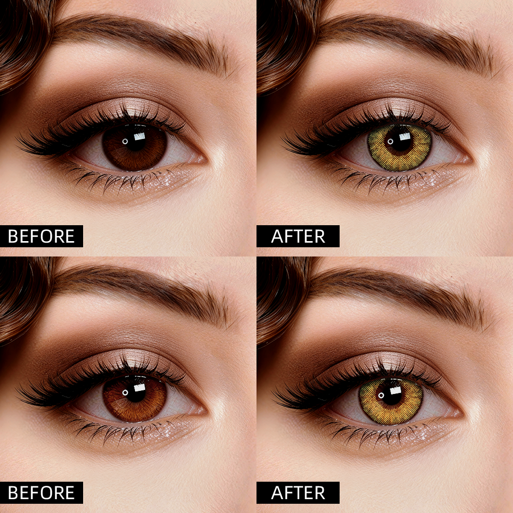 2pcs LolaDiva Golden Haze Hazel | 1-Year Contact Lenses