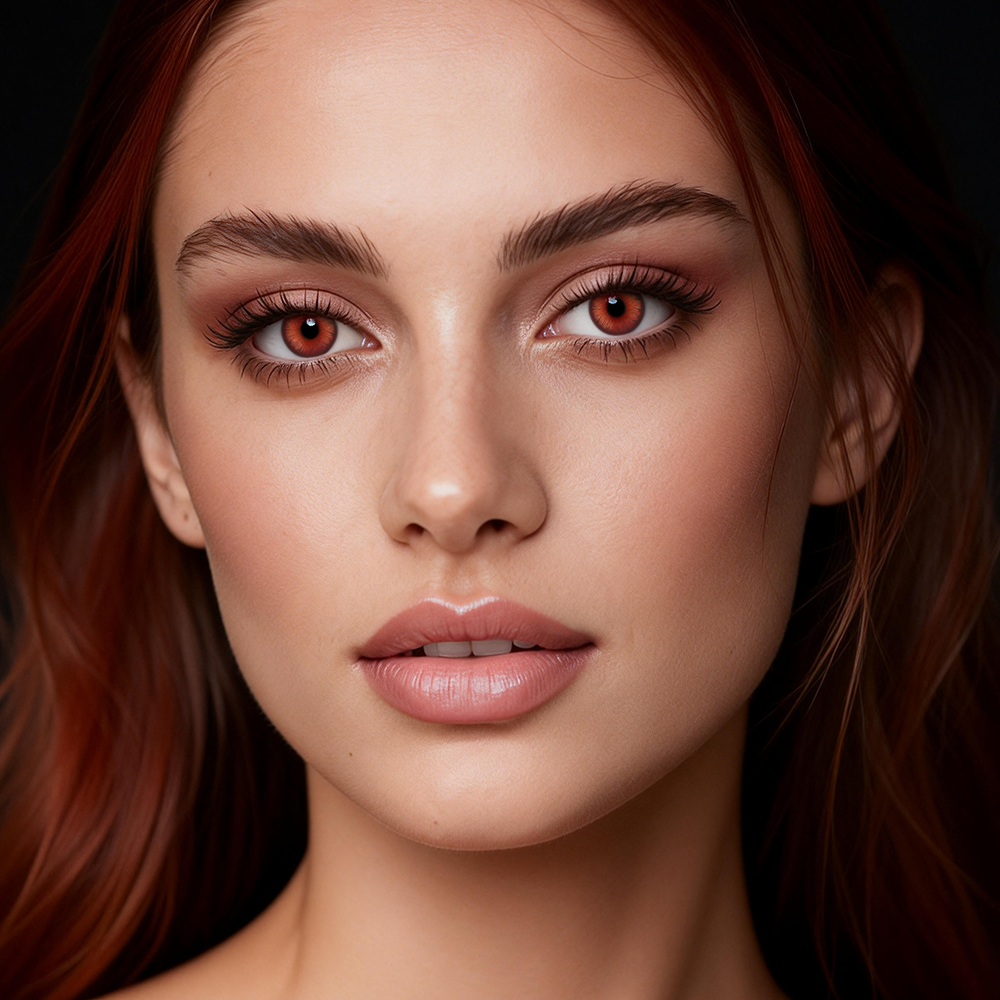 2pcs LolaDiva Blaze Punk Red  | 1-Year Contact Lenses 14.5mm