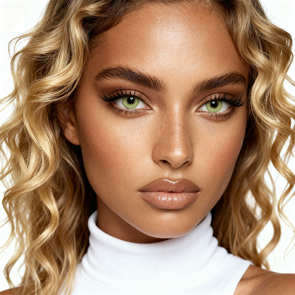 2pcs LolaDiva Polar Lights Yellow-Green | 1-Year Contact Lenses