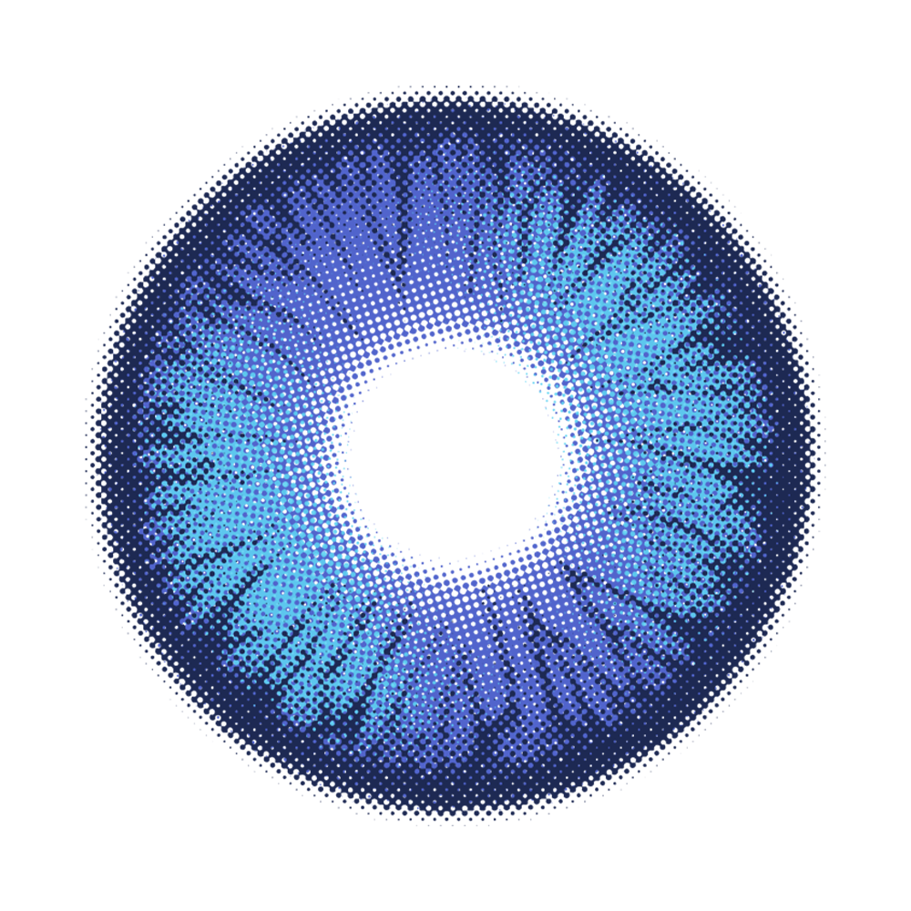 2pcs LolaDiva Stellar Punk Blue | 1-Year Contact Lenses 14.5mm