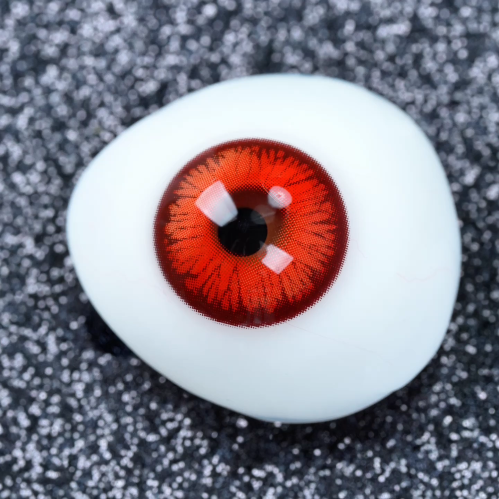 2pcs LolaDiva Blaze Punk Red  | 1-Year Contact Lenses 14.5mm